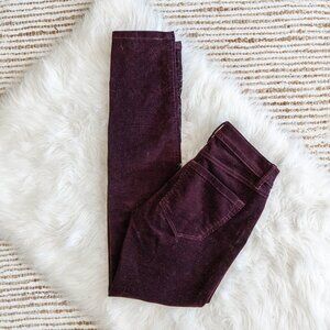 Loft Pants Sz 24 Purple Corduroy Modern Skinny Jeans Autumn Chic